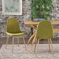 GDFStudio Haleigh Mid-Century Modern Fabric Upholstered Dining Chairs (Set of 2)