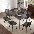 Okak 55.12 Modern Dining Table with Metal Leg for 6 Artificial Stone Kitchen Table for Kitchen, Dining Room