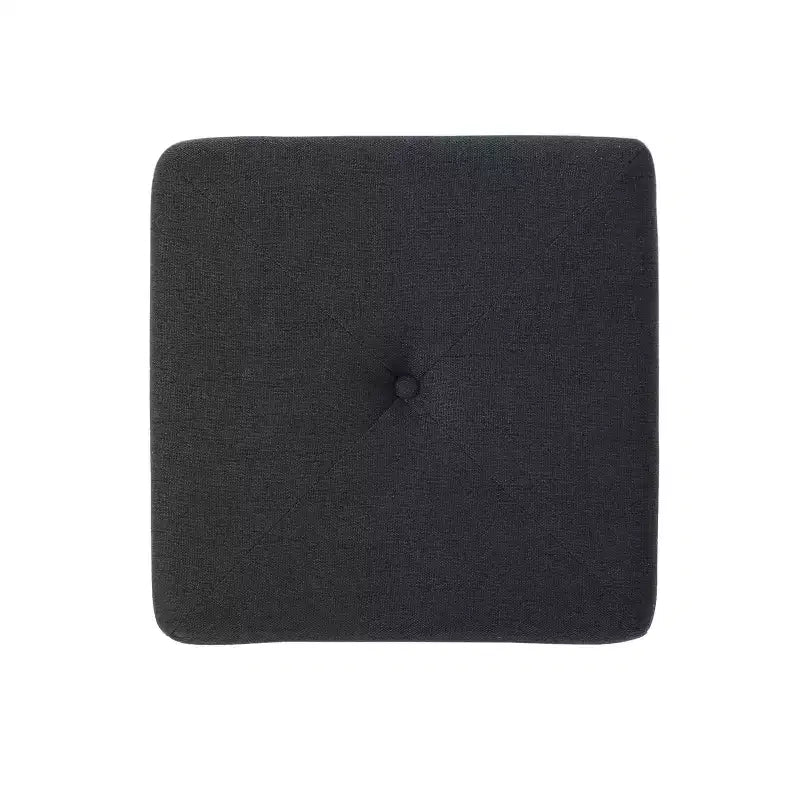 Pouf carré capitonné en tissu contemporain
