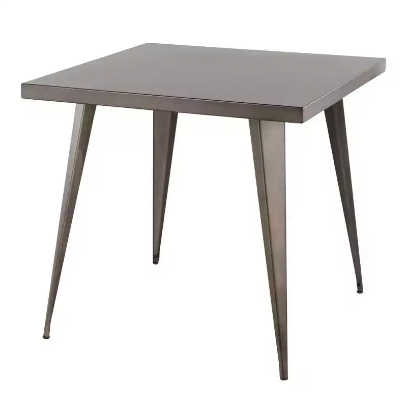 Table à manger carrée, table de cuisine, table à manger industrielle de style antique pour salle à manger
