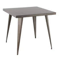 Okak Square Dining Table Kitchen Table Industrial Dining Table in Antique for Dining Room