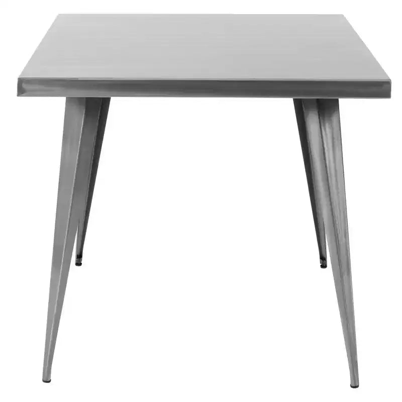 Table à manger carrée, table de cuisine, table à manger industrielle de style antique pour salle à manger
