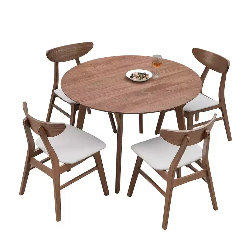 Table de salle à manger ronde en bois, table de cuisine pour 4 personnes pour salle à manger