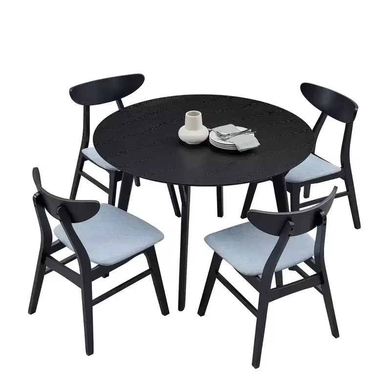 Table de salle à manger ronde en bois, table de cuisine pour 4 personnes pour salle à manger