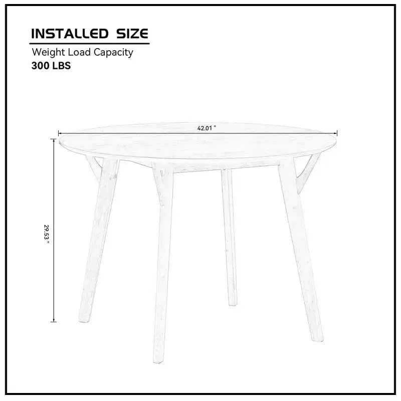 Table de salle à manger ronde en bois, table de cuisine pour 4 personnes pour salle à manger