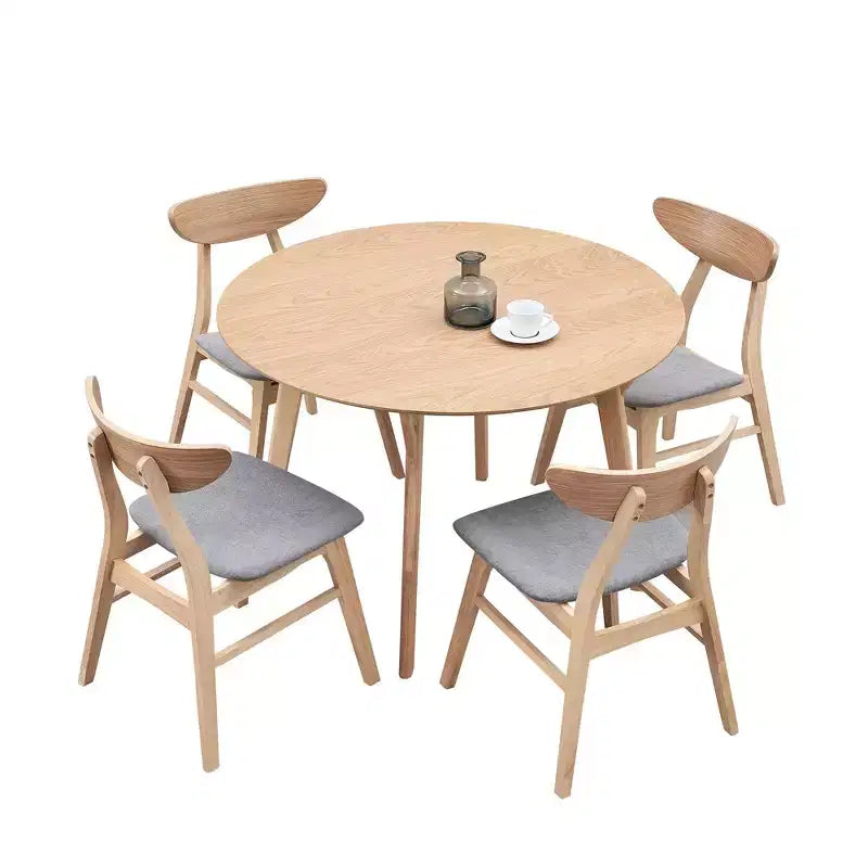 Table de salle à manger ronde en bois, table de cuisine pour 4 personnes pour salle à manger