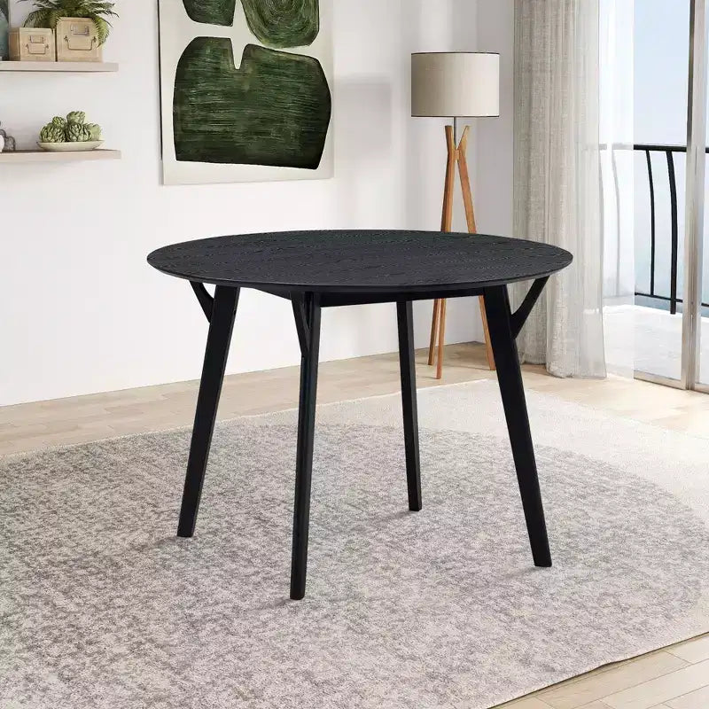 Okak 42 Round Wooden Dining Table Kitchen Table Dining Table for 4 for Dining Room