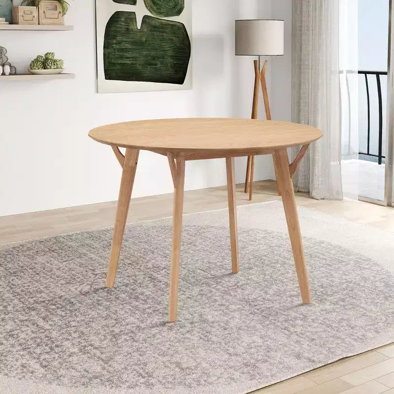 Table de salle à manger ronde en bois, table de cuisine pour 4 personnes pour salle à manger