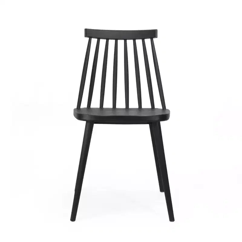 Chaises de salle à manger en plastique à dossier fuseau de style ferme