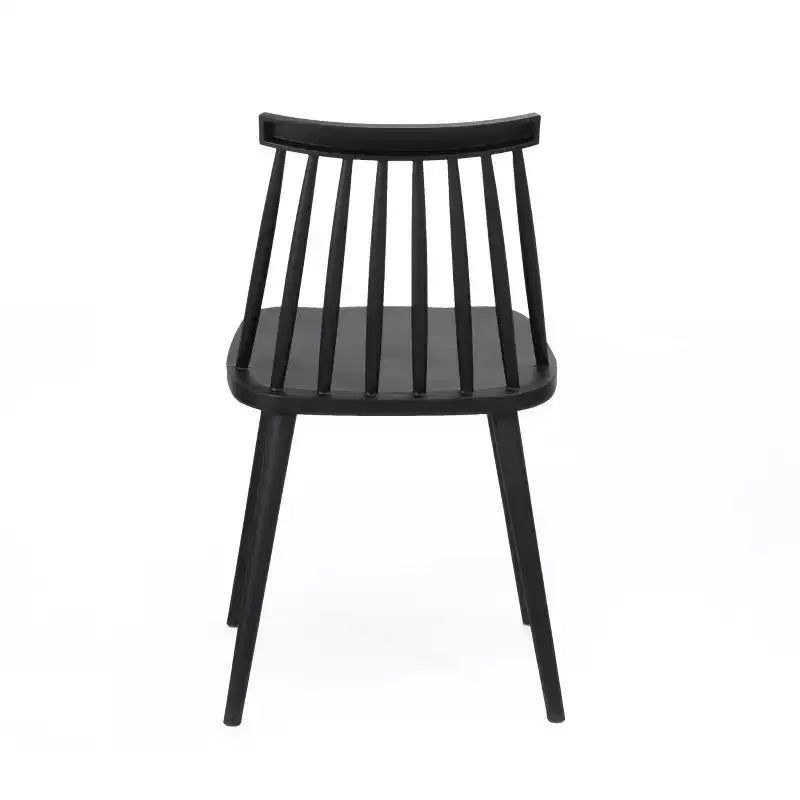 Chaises de salle à manger en plastique à dossier fuseau de style ferme