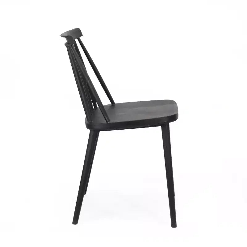 Chaises de salle à manger en plastique à dossier fuseau de style ferme