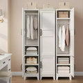 Armoire de rangement à 2 portes, armoire penderie en bois de 72 po