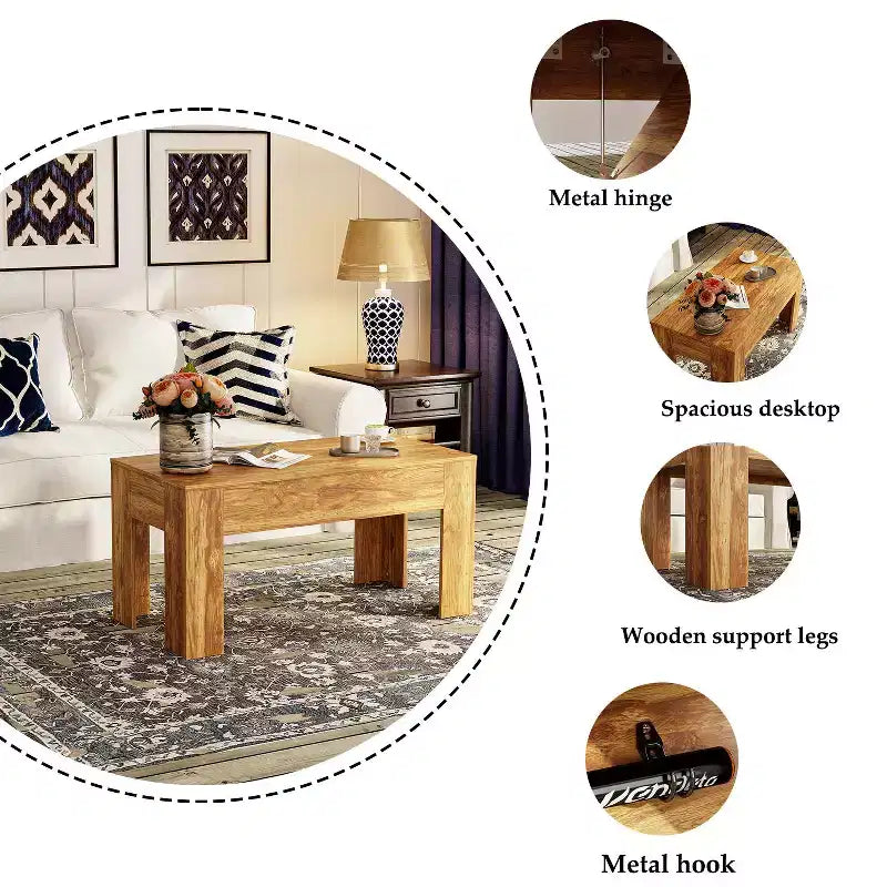 Table basse multifonctionnelle avec rangement dissimulé et fonctions tactiques