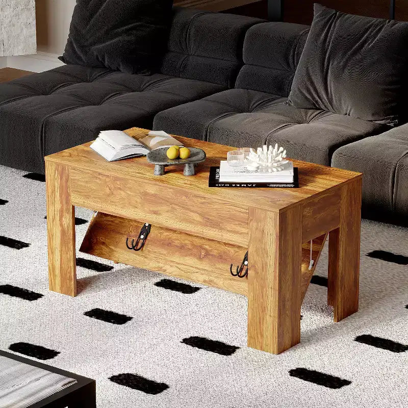 Table basse multifonctionnelle avec rangement dissimulé et fonctions tactiques