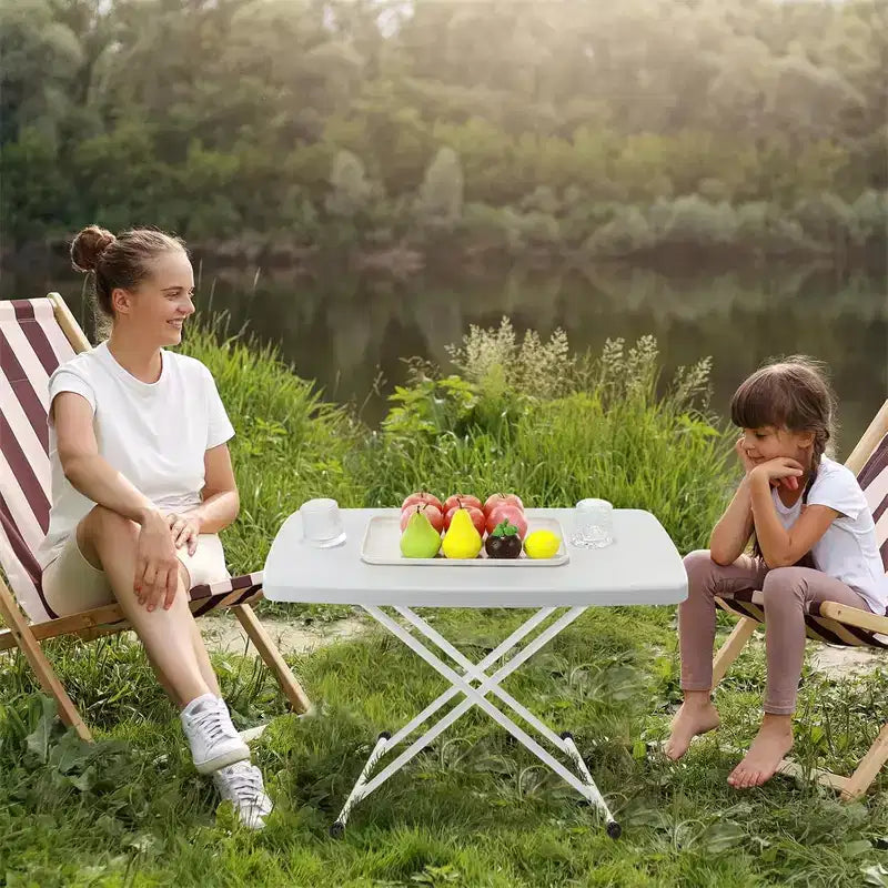 Petite table de camping pliable individuelle, bureau pliable léger et portable