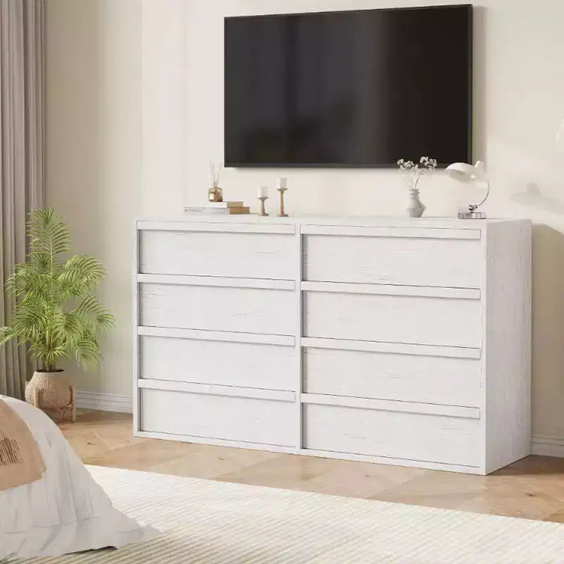 Commode Double Moderne avec Tiroirs de Rangement, Commode en Bois