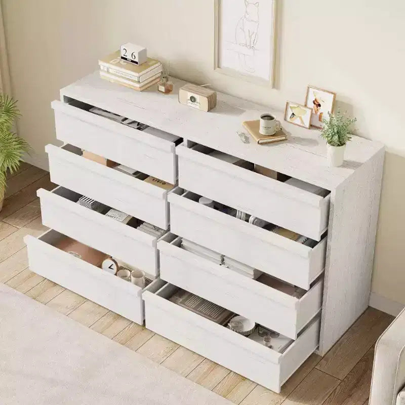 Commode Double Moderne avec Tiroirs de Rangement, Commode en Bois