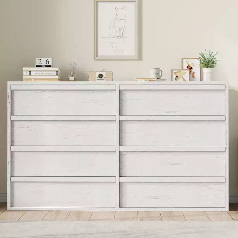 Commode Double Moderne avec Tiroirs de Rangement, Commode en Bois