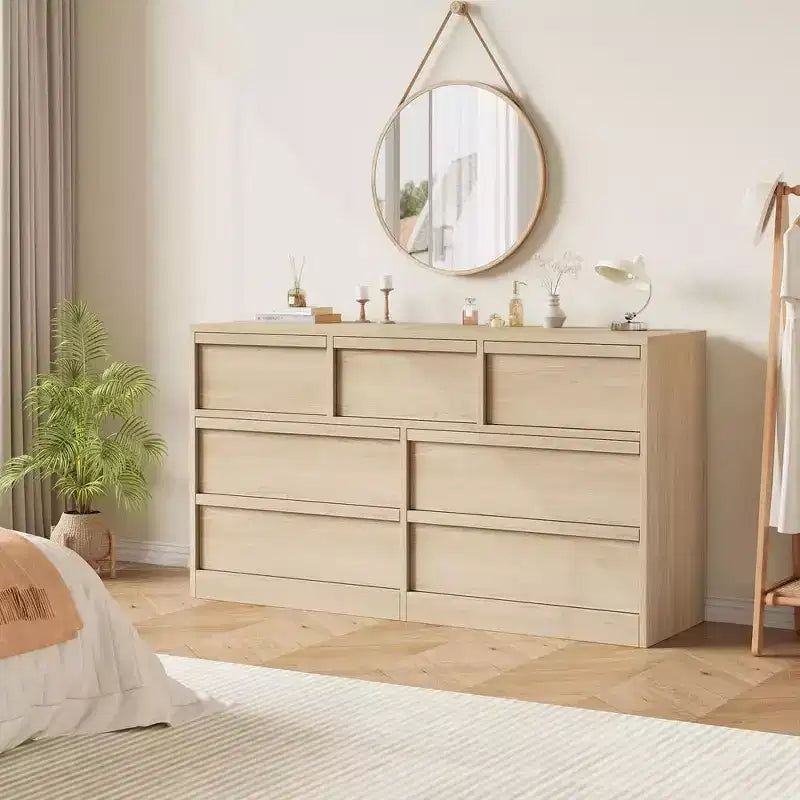 Commode Double Moderne avec Tiroirs de Rangement, Commode en Bois