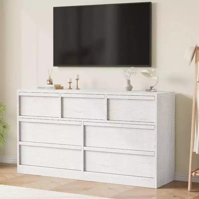Commode Double Moderne avec Tiroirs de Rangement, Commode en Bois