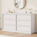 Modern Double Dresser Organizer with 6/ 7 /8 Drawers, Wooden Chest of Drawers for Living Room, Hallway, Entryway, Office