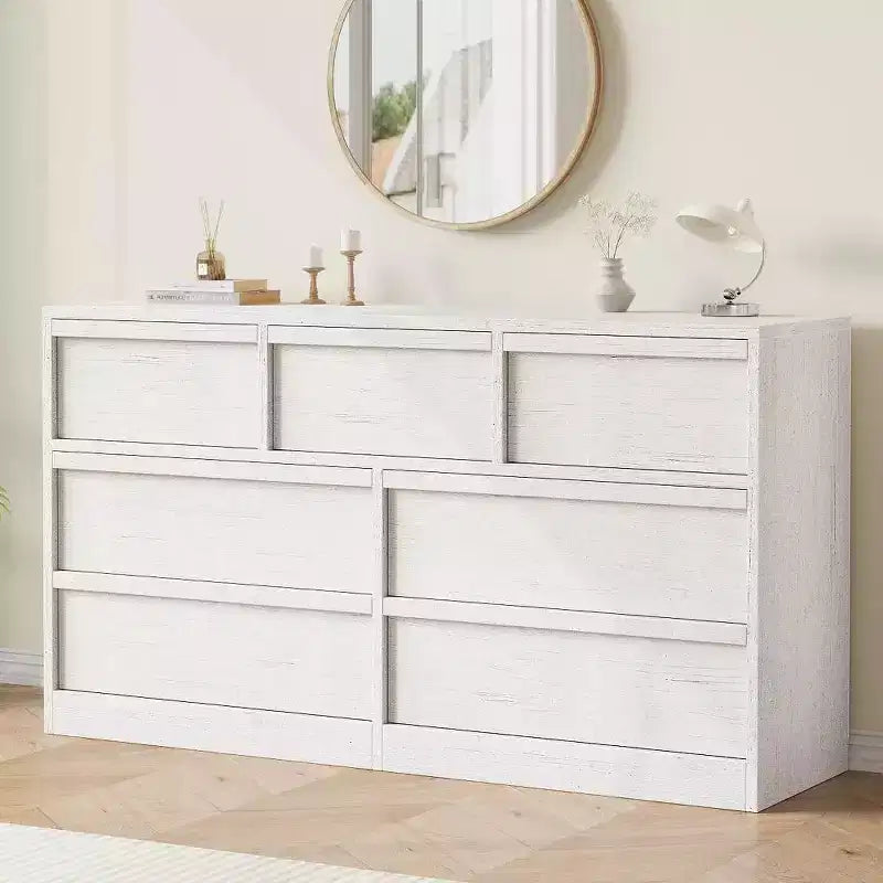 Commode Double Moderne avec Tiroirs de Rangement, Commode en Bois