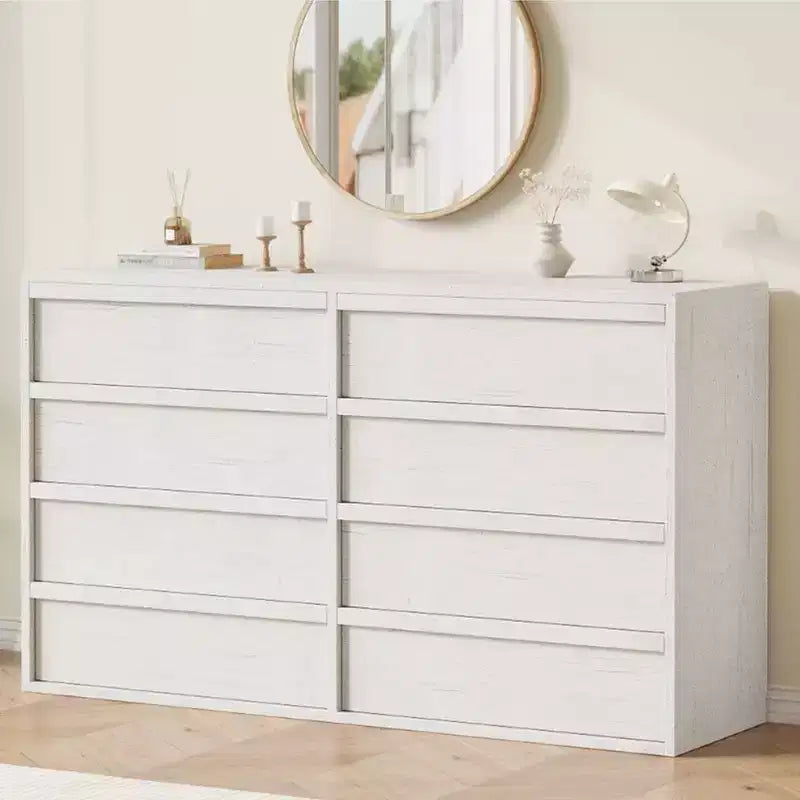 Commode Double Moderne avec Tiroirs de Rangement, Commode en Bois