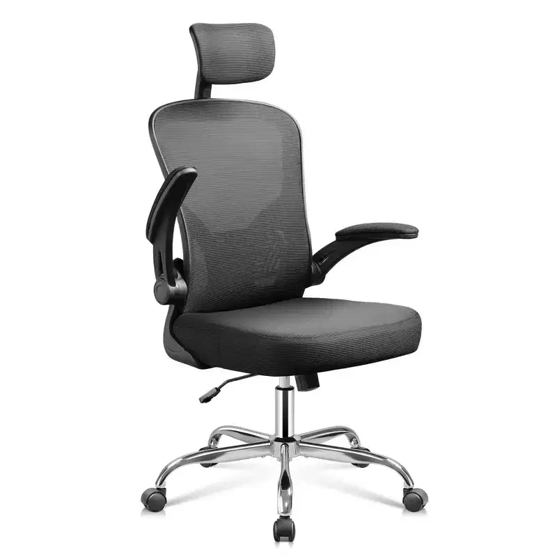 GALAXHERO High Back Mesh Office Chair, Ergonomic Desk Chair with Flip-up Armrests, Adjustable Headrest & Lumbar Support