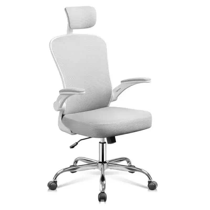 Chaise de bureau à dossier en maille, chaise de bureau ergonomique avec accoudoirs relevables