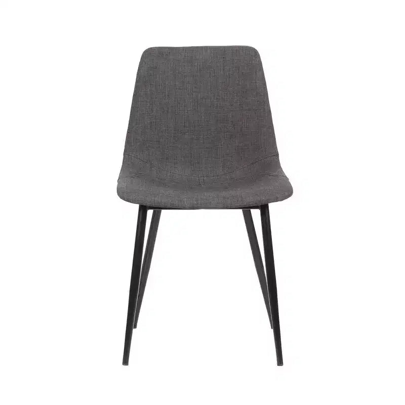 Chaise de salle à manger contemporaine Monte en similicuir anthracite