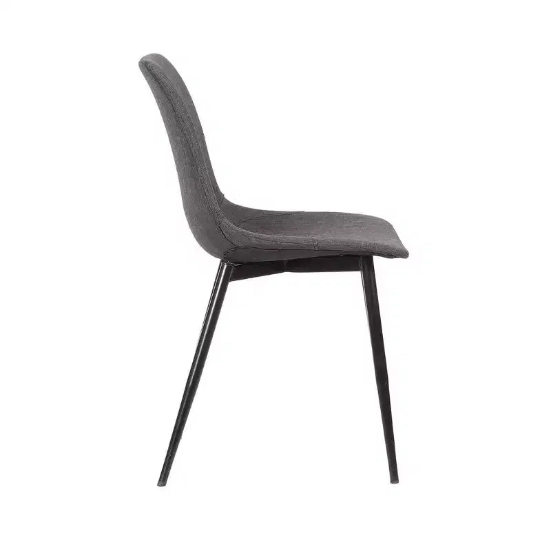 Chaise de salle à manger contemporaine Monte en similicuir anthracite