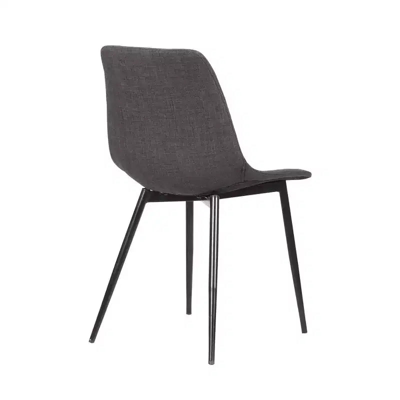 Chaise de salle à manger contemporaine Monte en similicuir anthracite