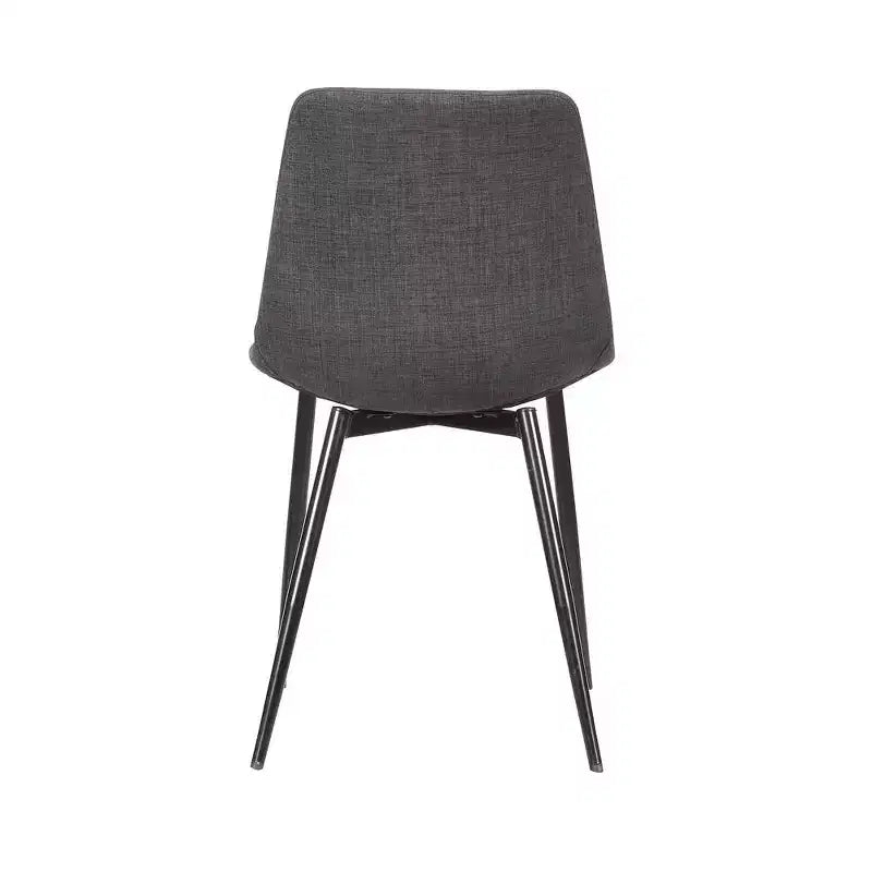 Chaise de salle à manger contemporaine Monte en similicuir anthracite