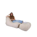 Chaise longue pouf structuré rempli de mousse, tous âges