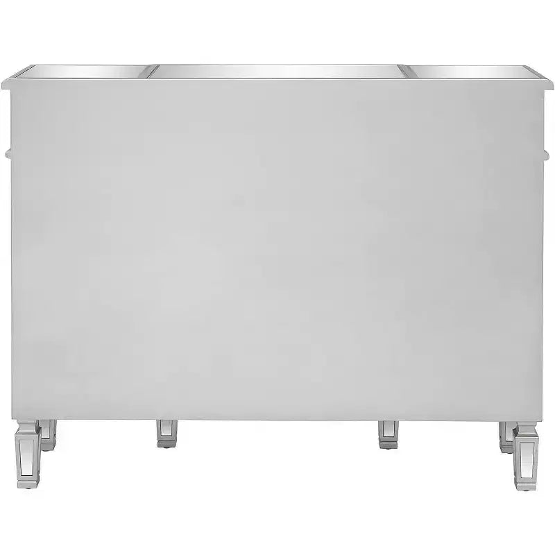 Commode à 3 tiroirs en MDF argenté de 122 cm de large