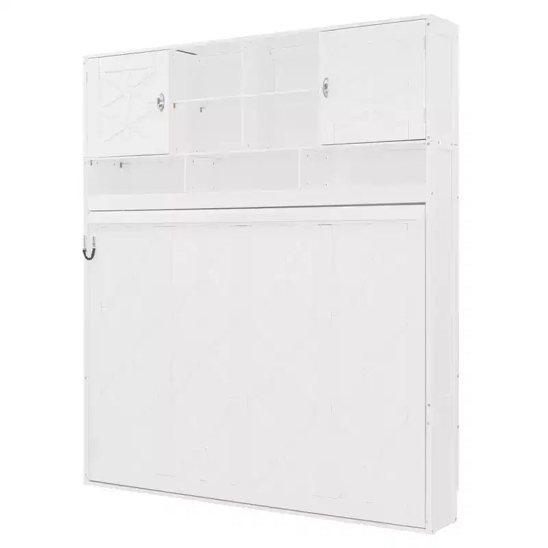 Lit escamotable mural Queen Size avec grand espace de rangement