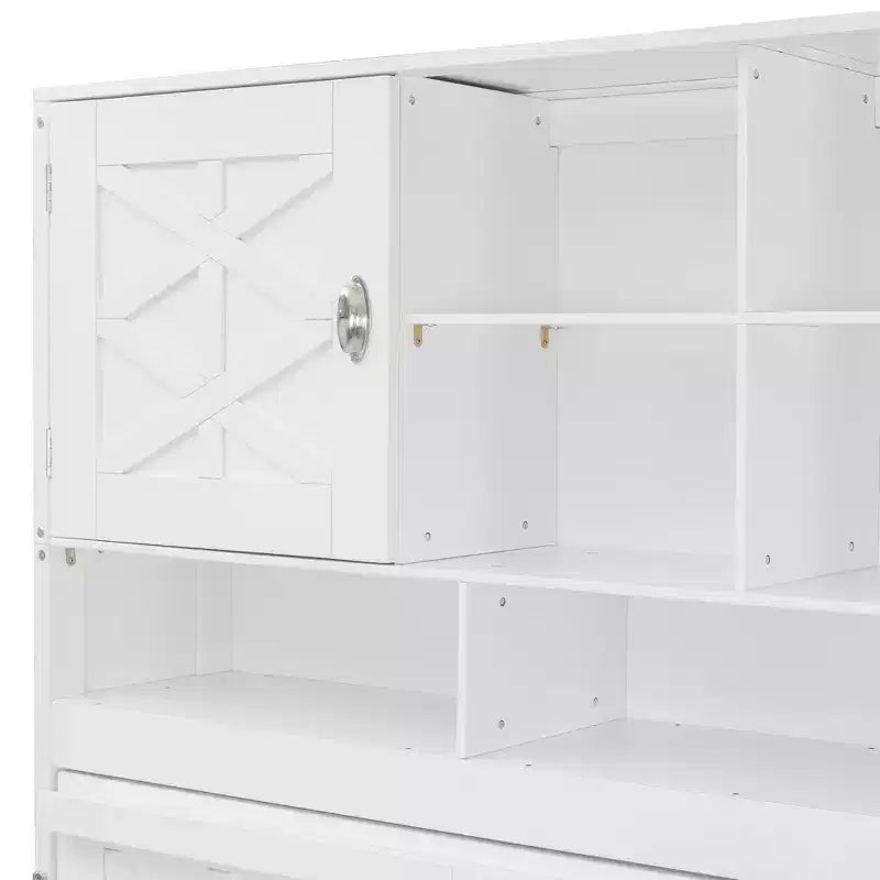 Lit escamotable mural Queen Size avec grand espace de rangement