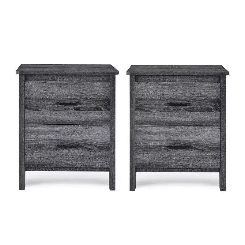 Tables de chevet contemporaines en bois à 2 tiroirs